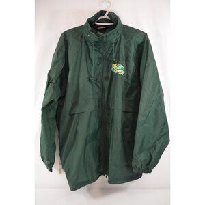 BC Senior Games Windbreaker w/ Hood Green Retro Mens Large British Columbia Vtg
